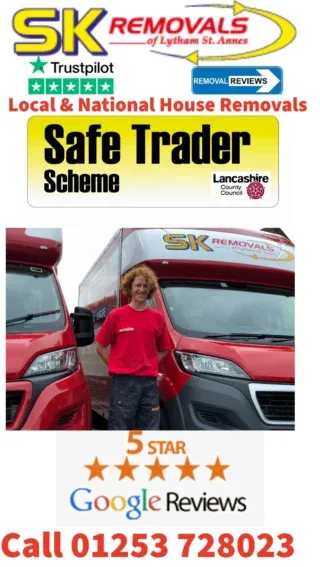 🏠 MOVING HOME? LET SK REMOVALS TAKE THE STRESS OUT OF MOVING DAY! 🚚

Planning a house move in Blackpool, Lytham St Annes or across the Fylde Coast?

At SK Removals, we provide a professional, reliable and friendly removals service for local and nationwide moves.

✅ House Removals
✅ Business & Office Removals
✅ Professional Packing
✅ Storage Solutions
✅ Local & Nationwide Removals
✅ Family-Run & Fully Professional Service

Whether you’re moving around the corner or across the country, our experienced team is here to make your move as smooth and stress-free as possible. 📦🔑

📞 01253 728 023
📱 07974 249 552
📧 skremovals@skremovals.co.uk
🌐 www.skremovals.co.uk

⭐ SK Removals – Moving Blackpool, Lytham St Annes & the Fylde Coast

📲 Get in touch today for your free removals quote!

#houseremovals RemovalsBlackpool #HouseRemovalsBlackpool #BlackpoolRemovals #LythamStAnnes FyldeCoast Lancashire HouseMove MovingHome RemovalsCompany HomeRemovals OfficeRemovals PackingService Storage LocalRemovals NationwideRemovals