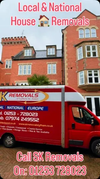 🚚 MOVING HOME? LET SK REMOVALS TAKE THE STRESS OUT OF IT! 🏠

Moving home can be a big job — but you don’t have to do it alone.

At SK Removals, we provide reliable, friendly removal services throughout Blackpool, Lytham St Annes and the Fylde Coast, with local and national removals available.

Whether you’re moving around the corner or across the UK, our experienced team is here to help make your move easier from start to finish. 💪📦

✅ House removals
✅ Local & national moves
✅ Packing services
✅ Storage options
✅ Friendly, professional service
✅ Fully insured

📞 01253 728 023
📱 07974 249 552
📧 skremovals@skremovals.co.uk

⭐ SK Removals – Moving You With Care

#blackpool RemovalsBlackpool #HouseRemovalsBlackpool #LythamStAnnes #FyldeCoast Lancashire HouseMove MovingHome RemovalCompany NationalRemovals